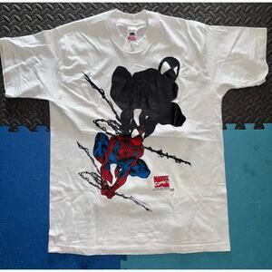 Vintage Spiderman 90s comic images marvel shirt New rare men’s short sleeve